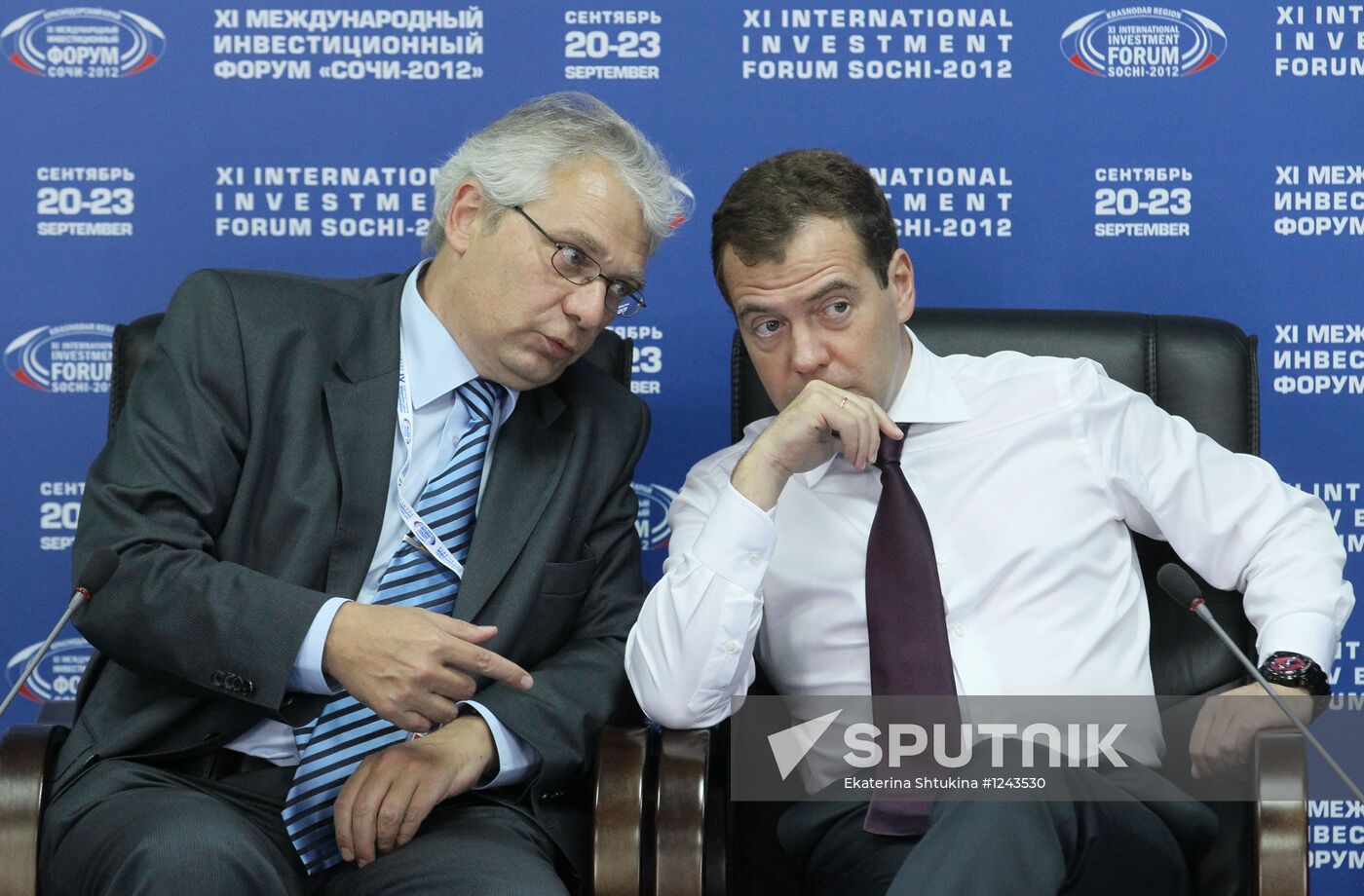Dmitry Medvedev at XI International Investment Forum Sochi 2012