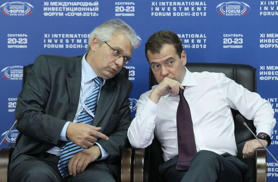 Dmitry Medvedev at XI International Investment Forum Sochi 2012