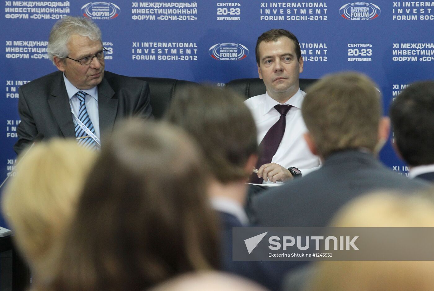 Dmitry Medvedev at XI International Investment Forum Sochi 2012