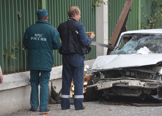 Car accident on Minskaya Street, Moscow