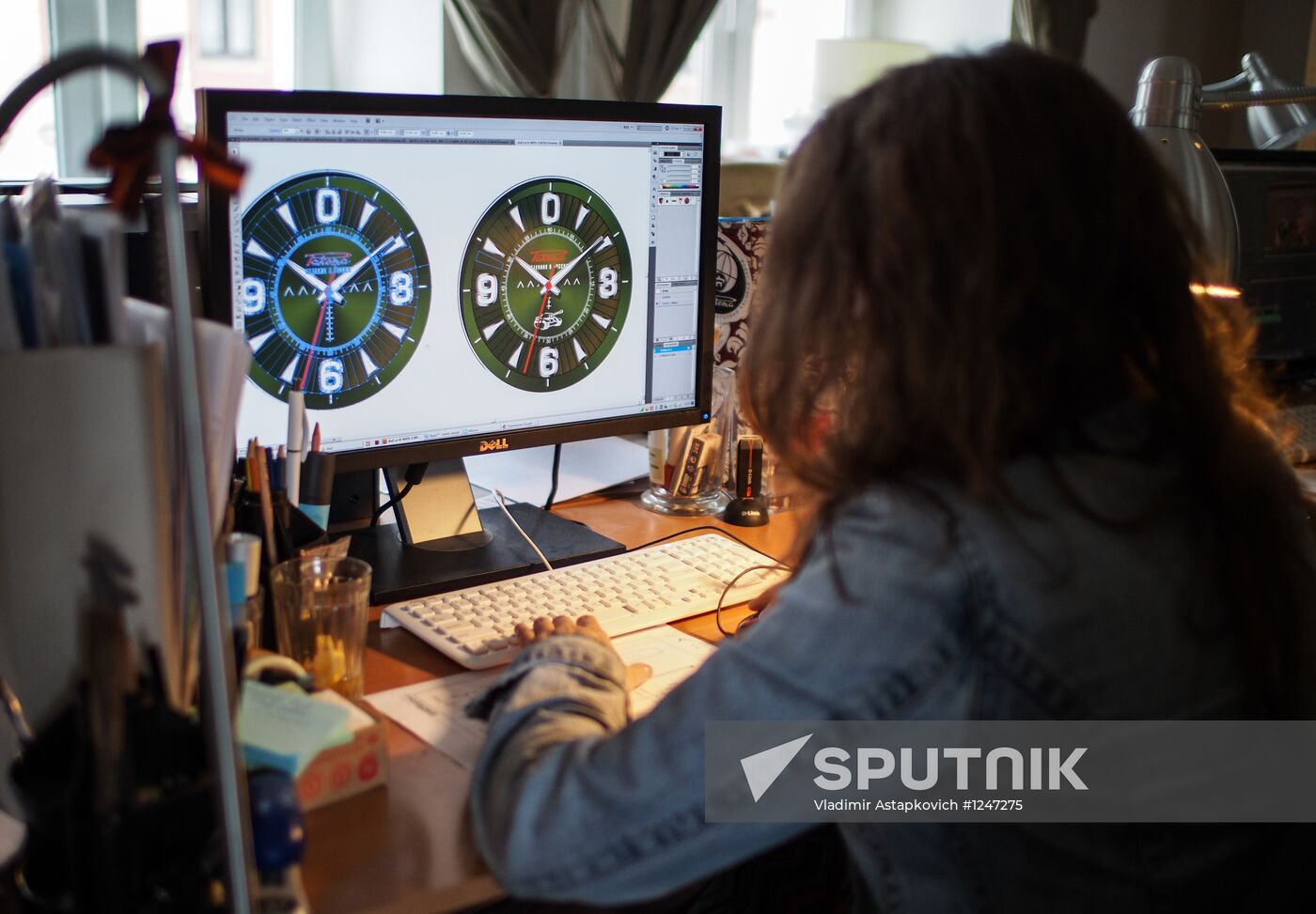 Design studio at Raketa watch company