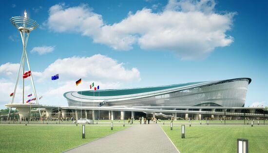 Model of future football stadium in Kazan