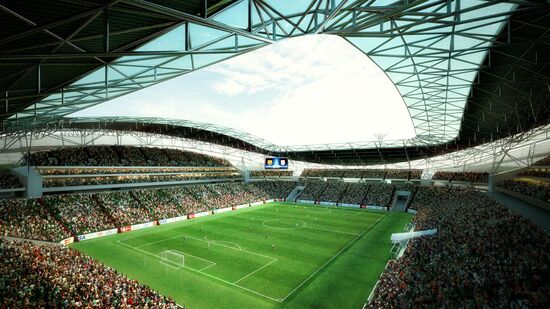Model of future football stadium in Kazan