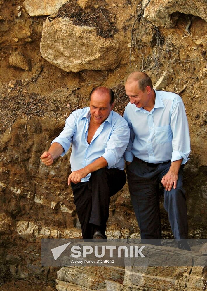Vladimir Putin and Silvio Berlusconi