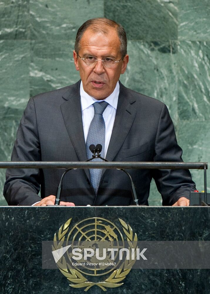 Sergey Lavrov addresses UN General Assembly's 67th session in NY