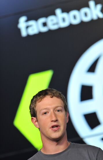 Facebook CEO Mark Zuckerberg speaks at Digital October