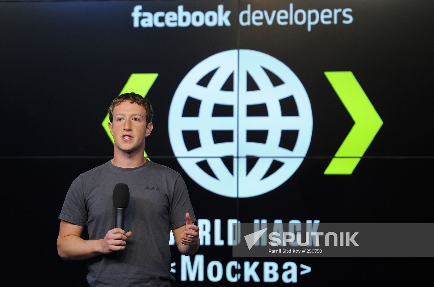 Facebook CEO Mark Zuckerberg speaks at Digital October