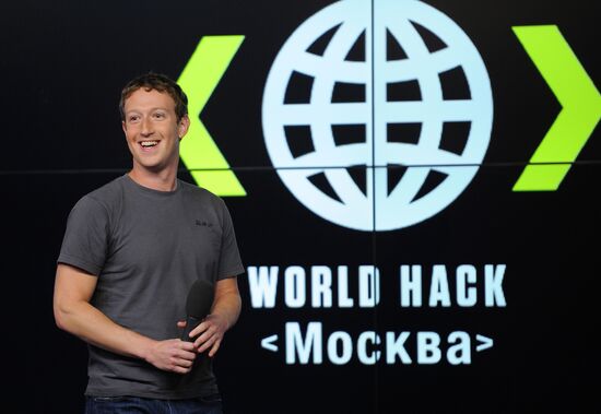 Facebook founder Mark Zuckerberg visits Digital October