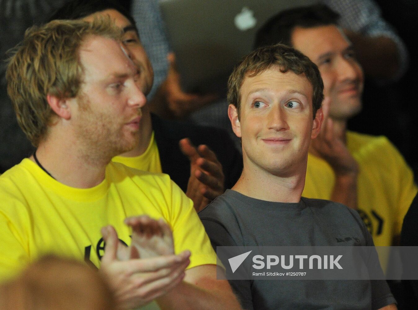 Facebook founder Mark Zuckerberg visits Digital October