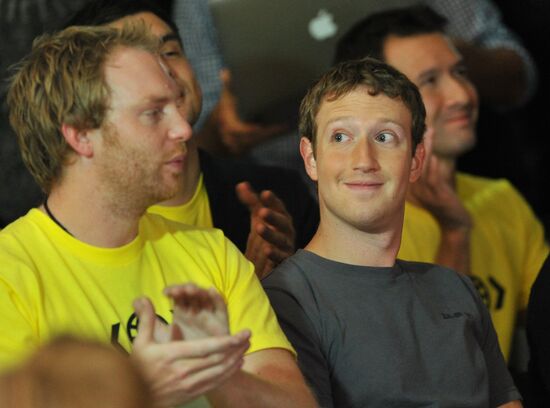 Facebook founder Mark Zuckerberg visits Digital October