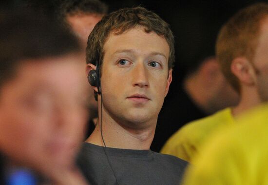 Facebook founder Mark Zuckerberg visits Digital October