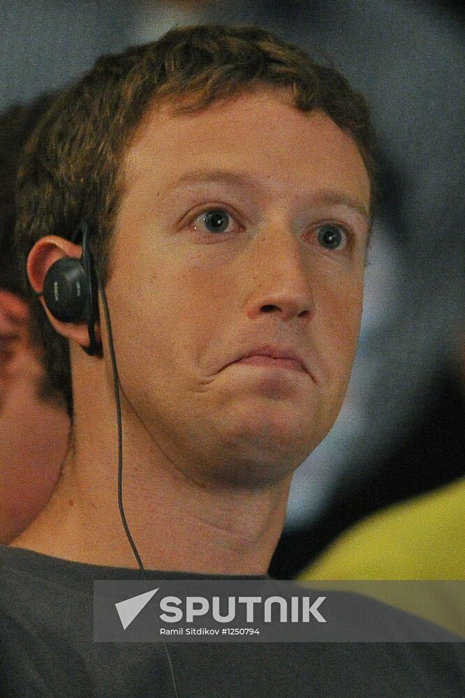 Facebook founder Mark Zuckerberg visits Digital October