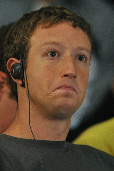 Facebook founder Mark Zuckerberg visits Digital October