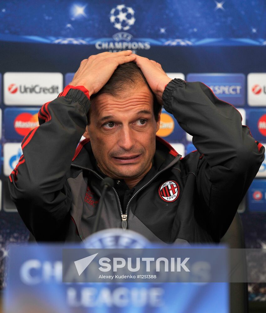 AC Milan's head coach Massimiliano Allegri holds news conference