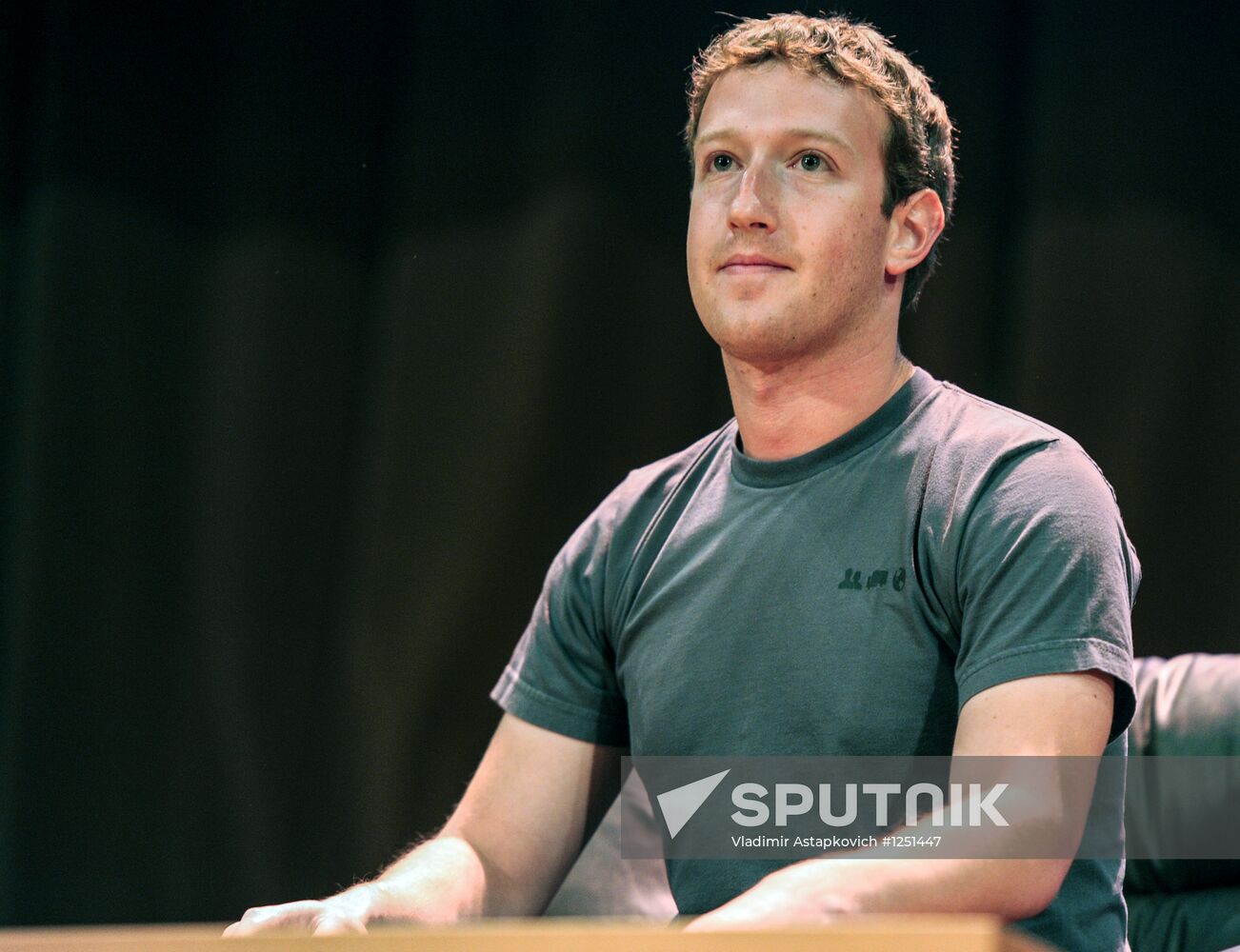 Mark Zuckerberg giving lectures in Moscow State University