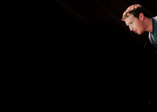 Mark Zuckerberg giving lectures in Moscow State University