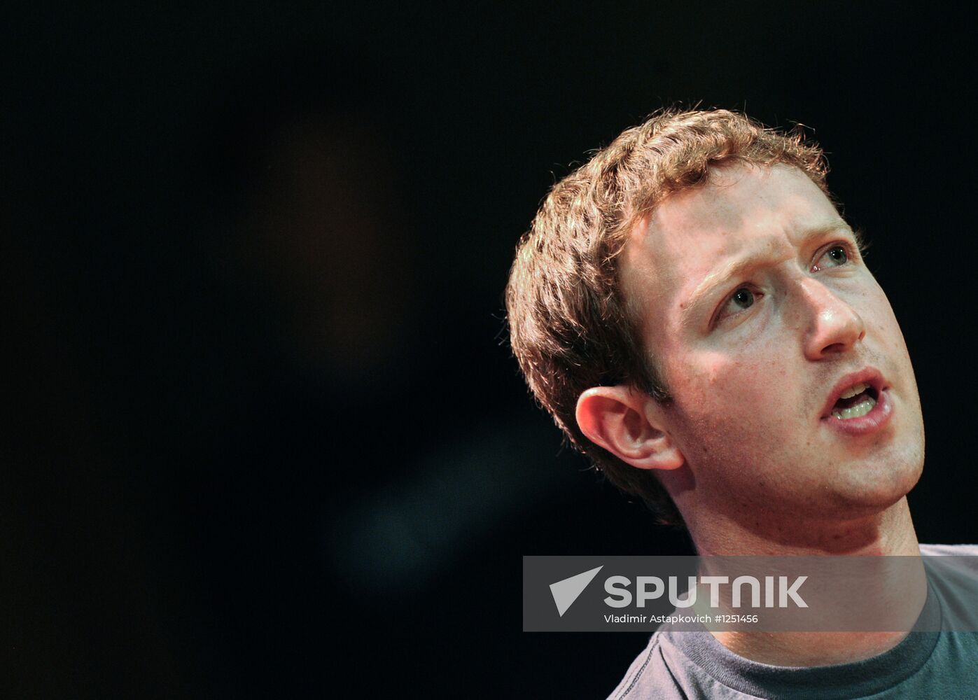 Mark Zuckerberg giving lectures in Moscow State University