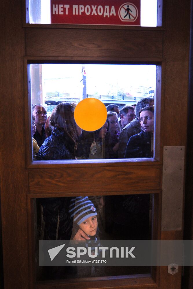 Moscow's subway during rush hour