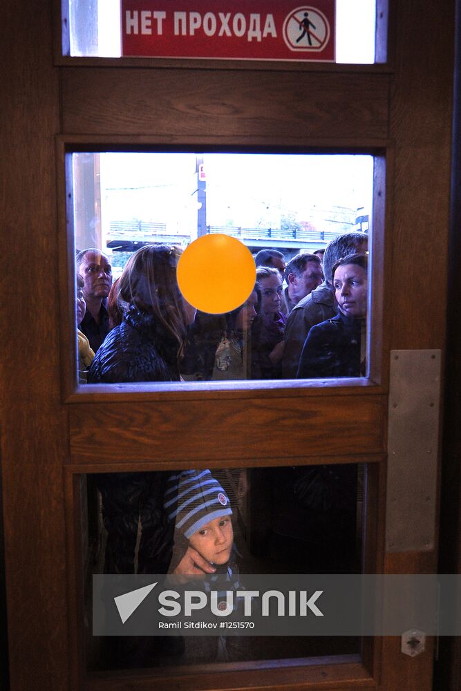 Moscow's subway during rush hour