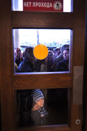 Moscow's subway during rush hour