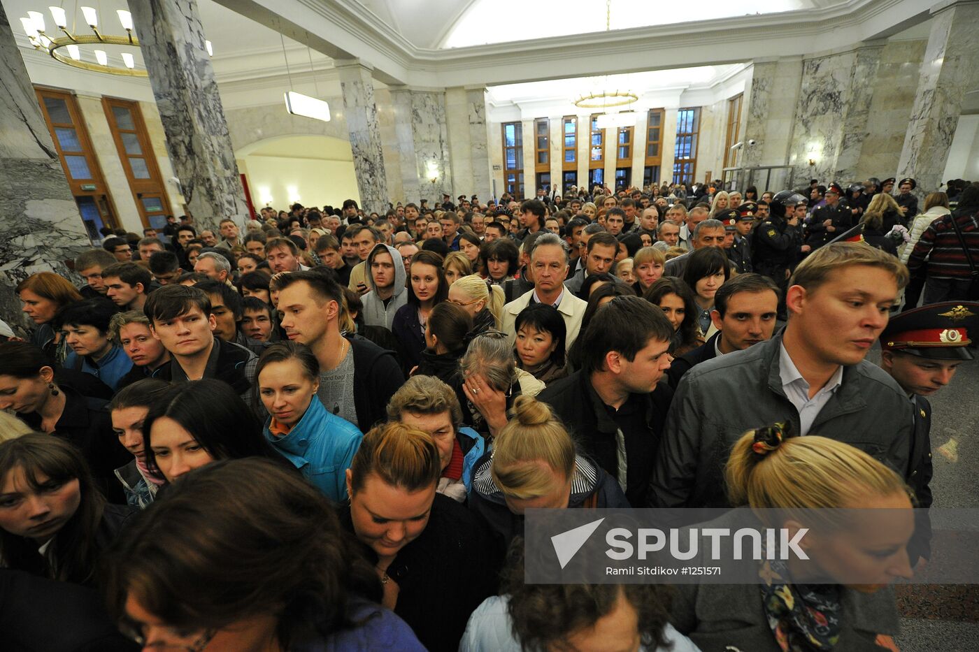 Moscow's subway during rush hour
