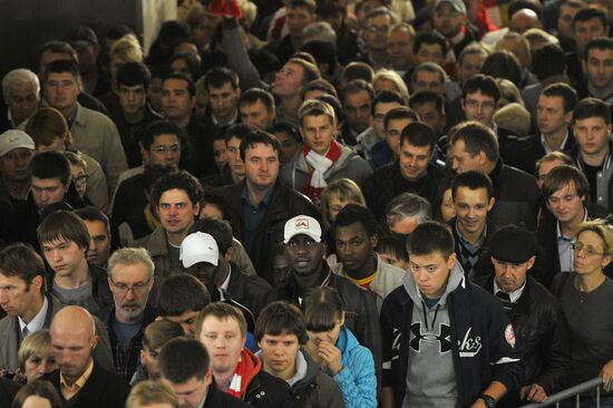 Moscow's subway during rush hour