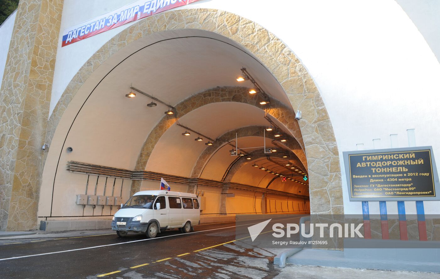 Longest road tunnel in Russia opened in Dagestan