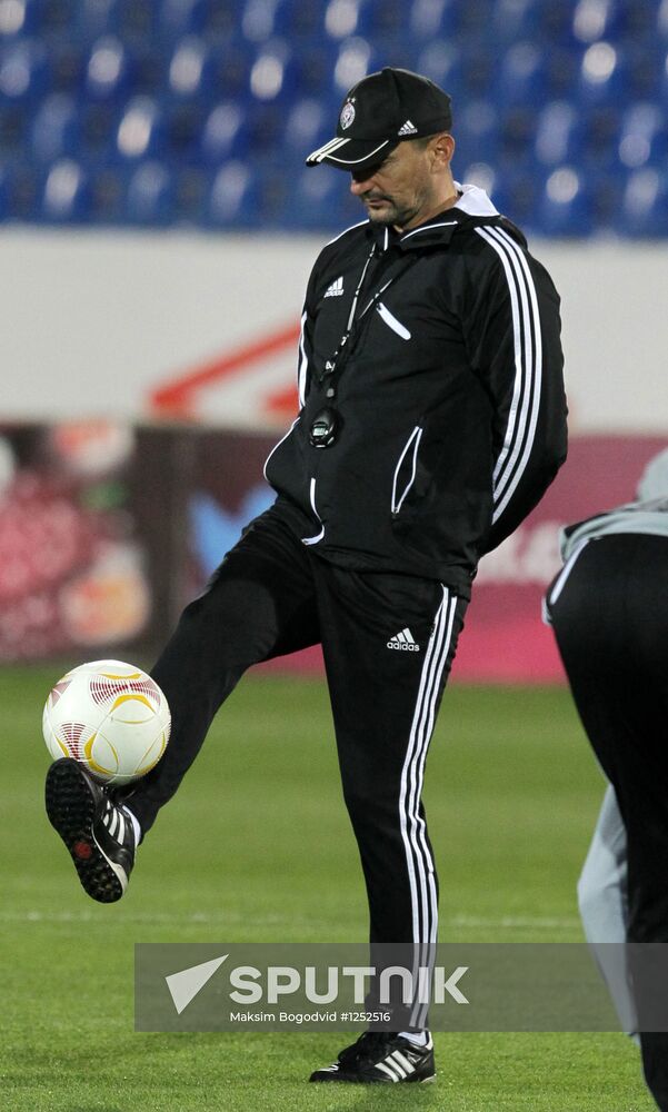 Football. LE. P/c and training session of Partizan (Serbia)