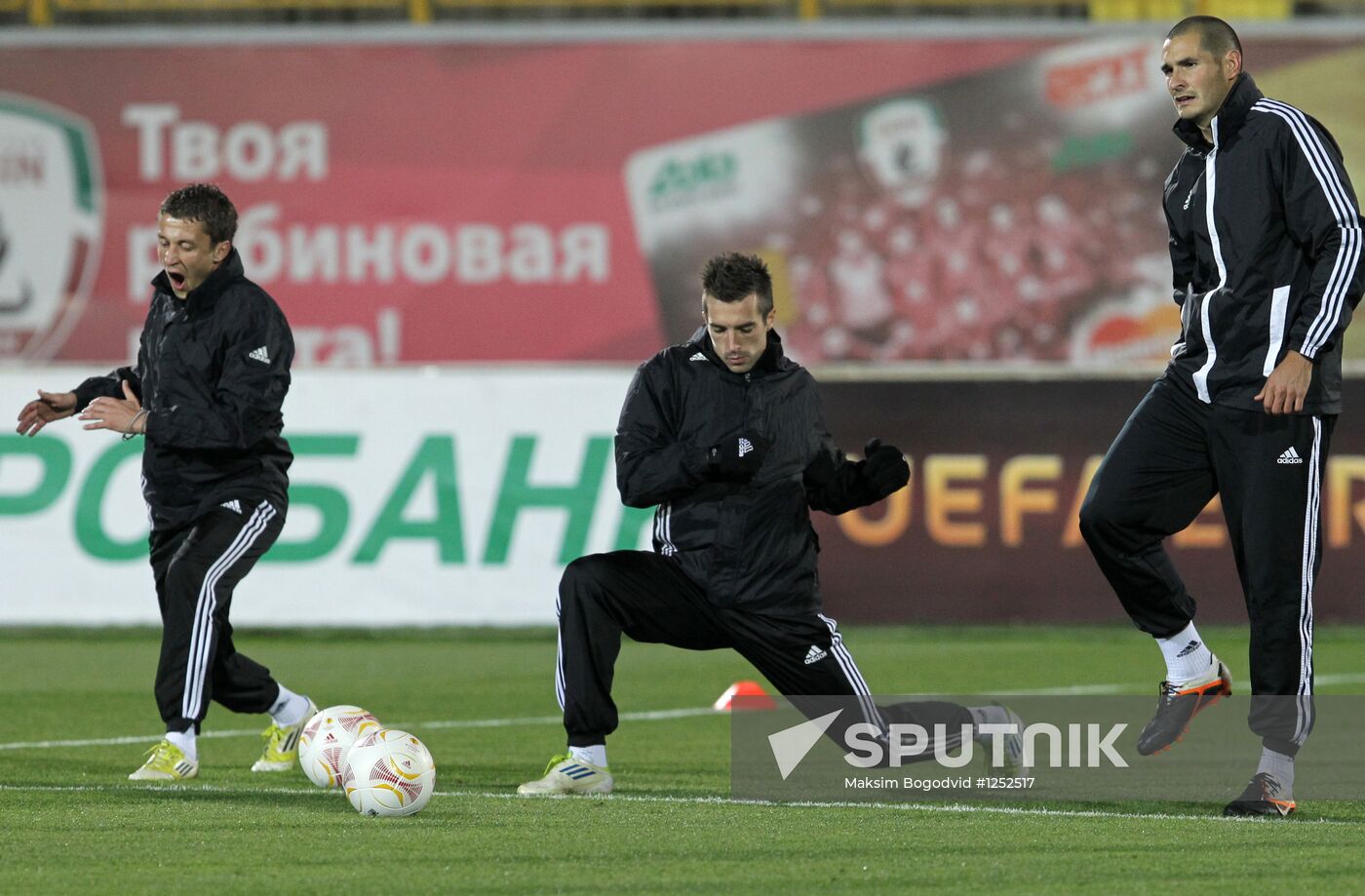 Football. LE. P/c and training session of Partizan (Serbia)