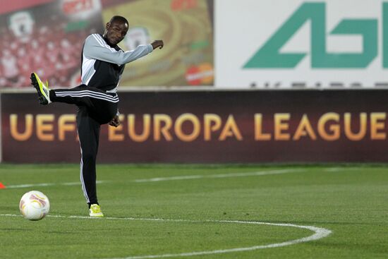 Football. LE. P/c and training session of Partizan (Serbia)