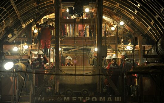 Construction of Petrovsko-Razumovskaya II Metro Station