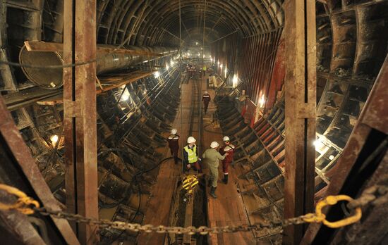 Construction of Petrovsko-Razumovskaya II Metro Station