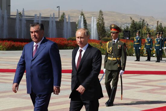 President Vladimir Putin on official visit to Tajikistan