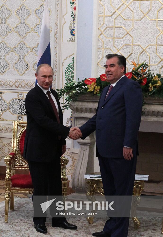 President Vladimir Putin on official visit to Tajikistan