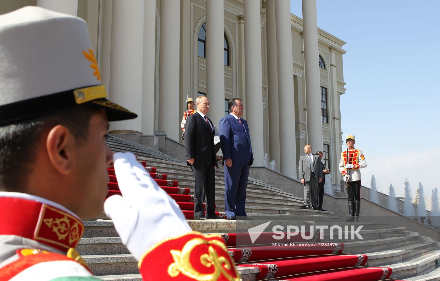 President Vladimir Putins on official visit to Tajikistan