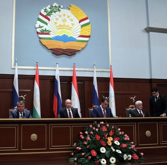President Vladimir Putin's working trip to Tajikistan