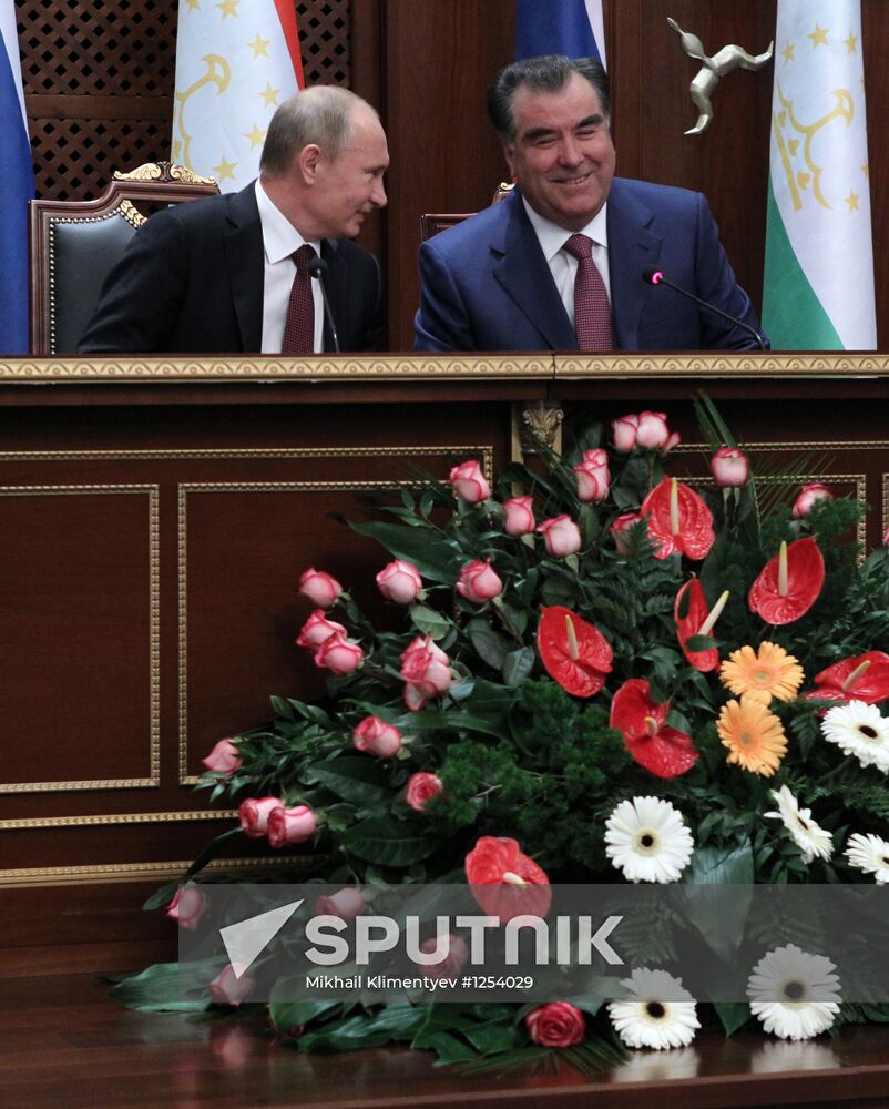 President Vladimir Putin's working trip to Tajikistan