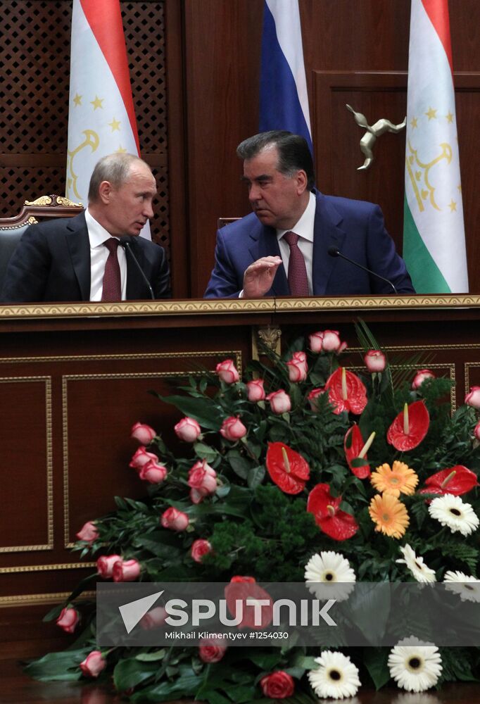 President Vladimir Putin's working trip to Tajikistan