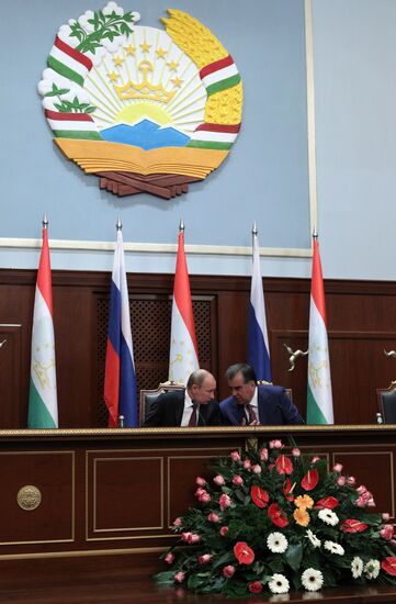 President Vladimir Putin's working trip to Tajikistan