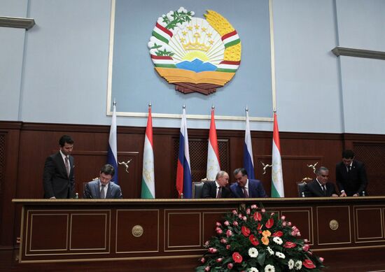 President Vladimir Putin's working trip to Tajikistan
