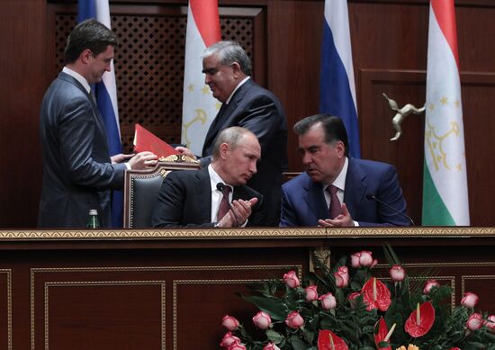 President Vladimir Putin's working trip to Tajikistan
