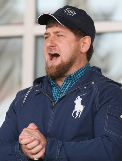 Horse races honoring the birthday of Vladimir Putin in Chechnya