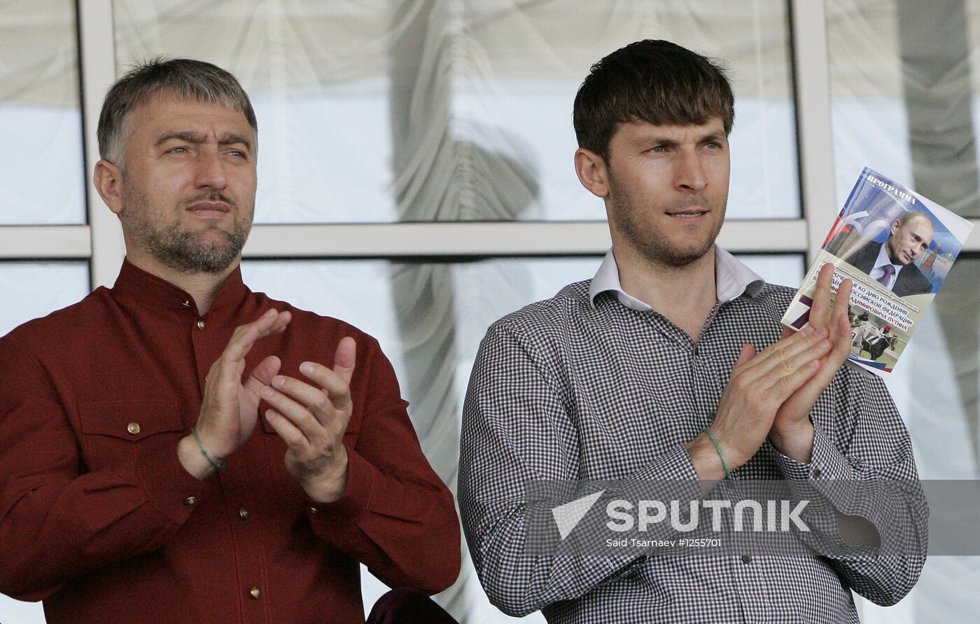 Horse races honoring the birthday of Vladimir Putin in Chechnya