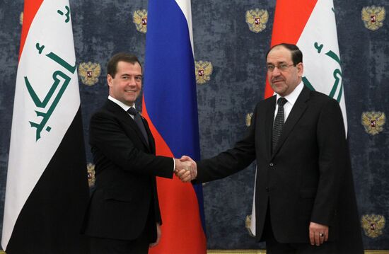 Dmitry Medvedev meets with Iraqi Prime Minister Nouri al-Maliki