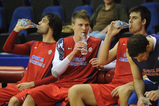 Basketball. CSKA basketball team training