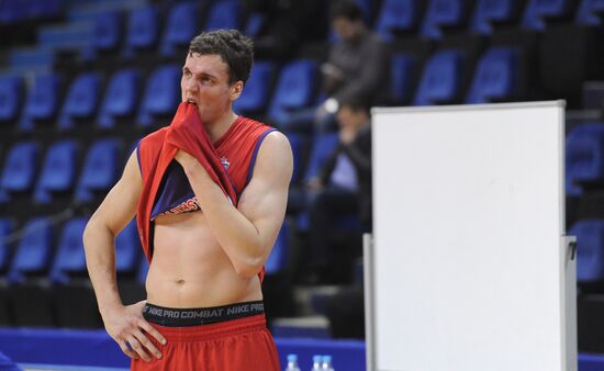 Basketball. CSKA basketball team training