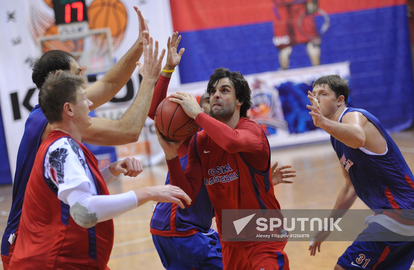 Basketball. CSKA basketball team training