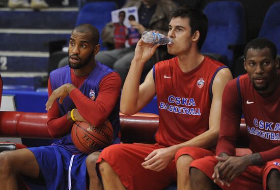 Basketball. CSKA basketball team training