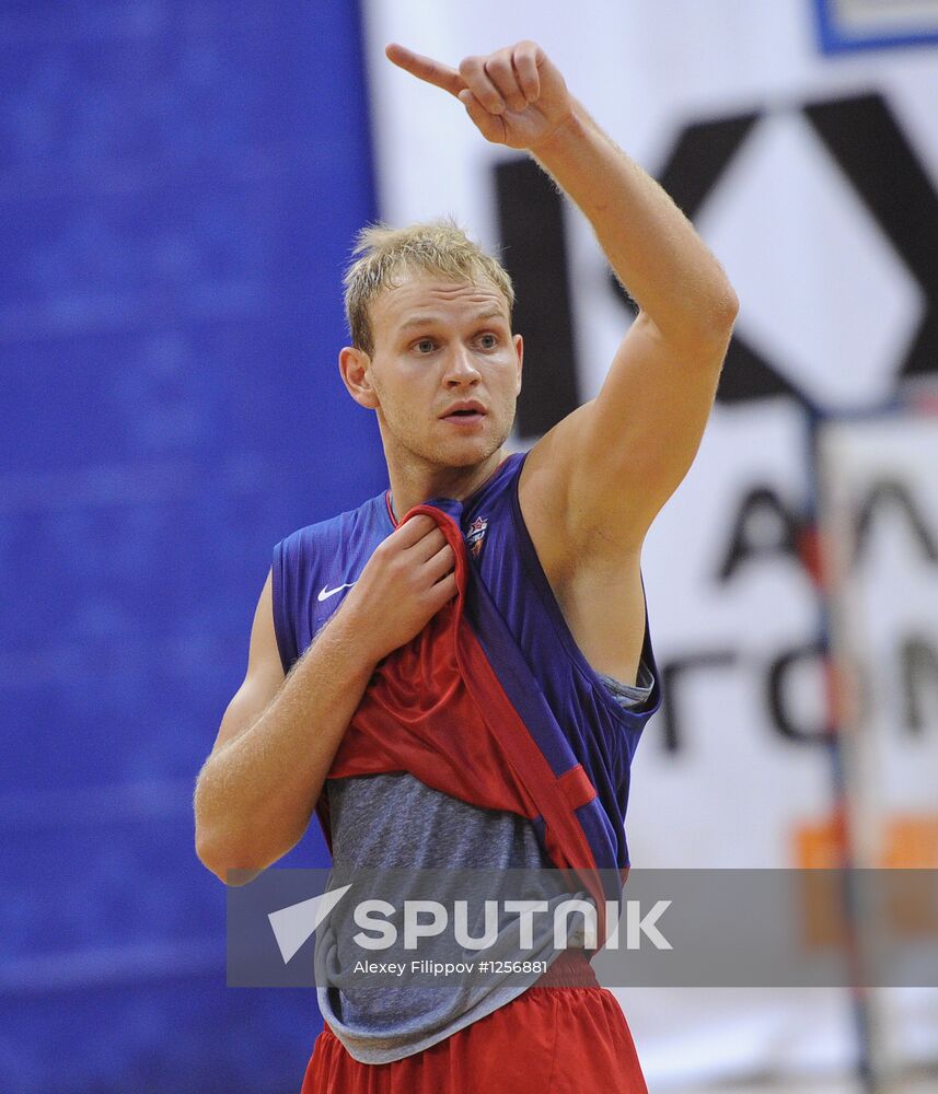 Basketball. CSKA basketball team training