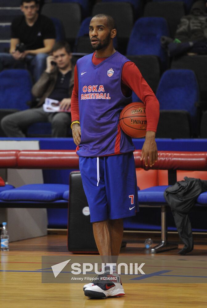 Basketball. CSKA basketball team training